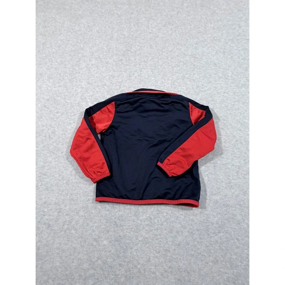 Nike Track Jacket Kids 24M Navy Red ‎ Colorblock Full Zip Futura Logo